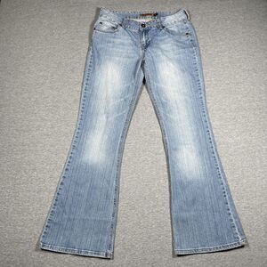 Vintage Mudd Jeans Flared Jeans Womens 11 Blue Light Wash Slim Y2K